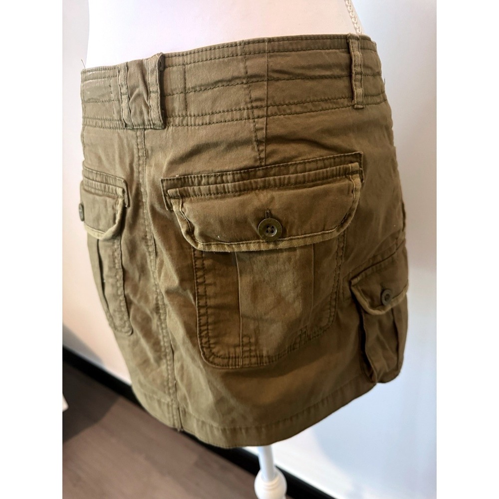 Abercrombie 2000s. Mini Olive Utility Micro Mini Skirt Sz Sm